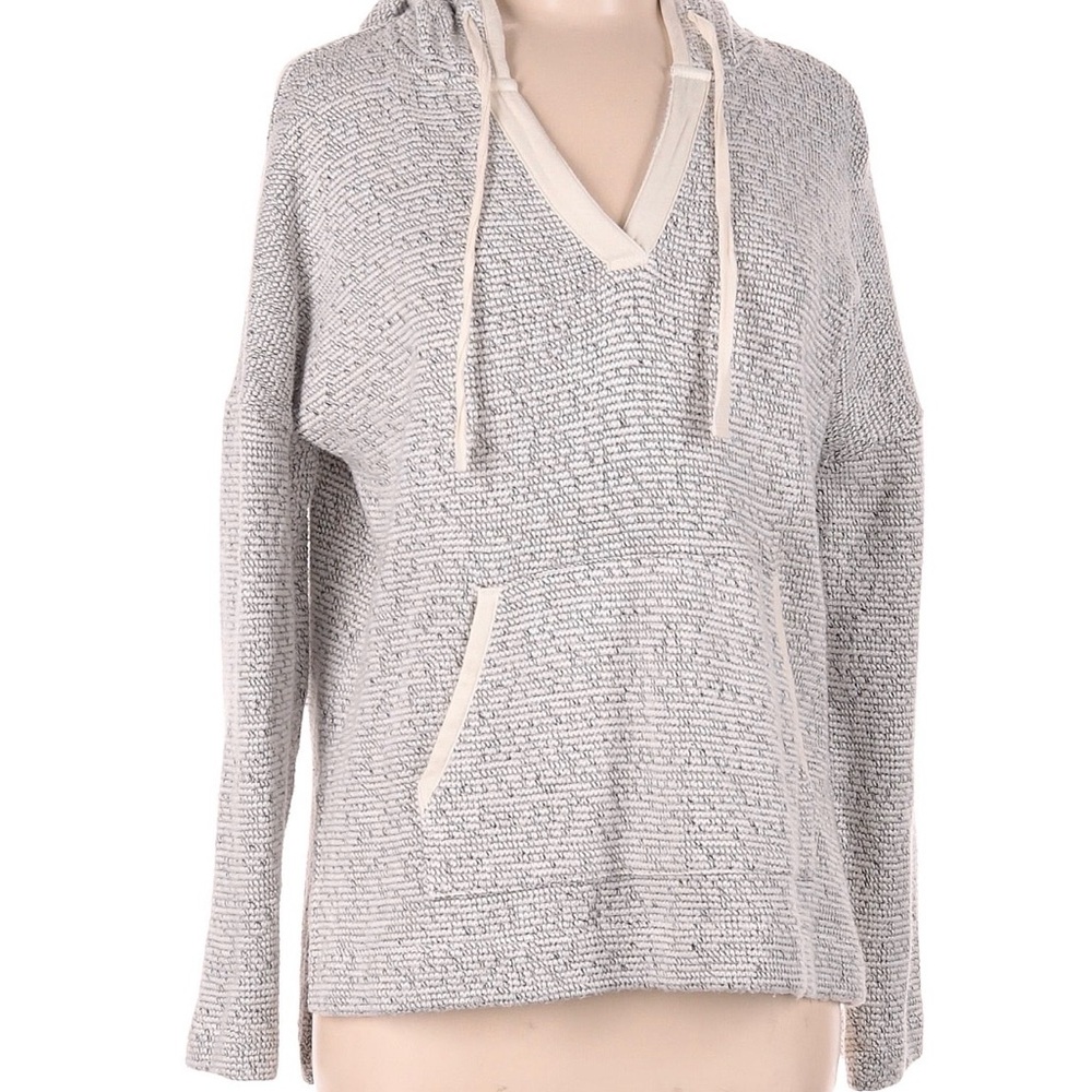 Women's Gray Textured Hoodie